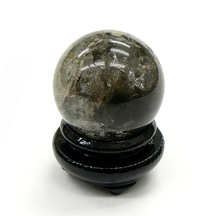 天然石  レインボー入り ガーデン水晶 丸玉　（1501）画像