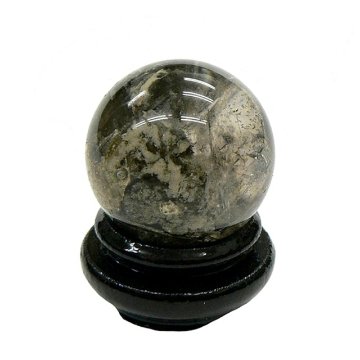天然石 レインボー入り ガーデン水晶 庭園水晶　丸玉　（1501）の画像