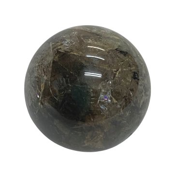 天然石 レインボー入り ガーデン水晶 庭園水晶　丸玉　（1501）の画像