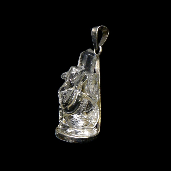 【おまかせ品】天然石  ヒマラヤ水晶 ガネーシャのペンダント  (102)画像