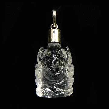 【おまかせ品】天然石 ヒマラヤ水晶 ガネーシャのペンダント (101)画像