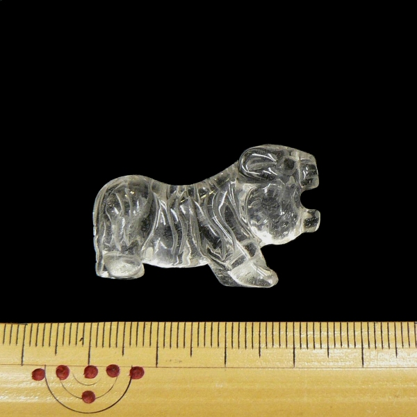 天然石 水晶  虎 ( タイガー) の彫刻品（01）画像