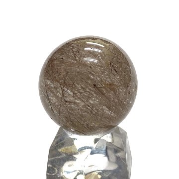 天然石 ルチルクォーツ 丸玉 3.3cm (1201)画像