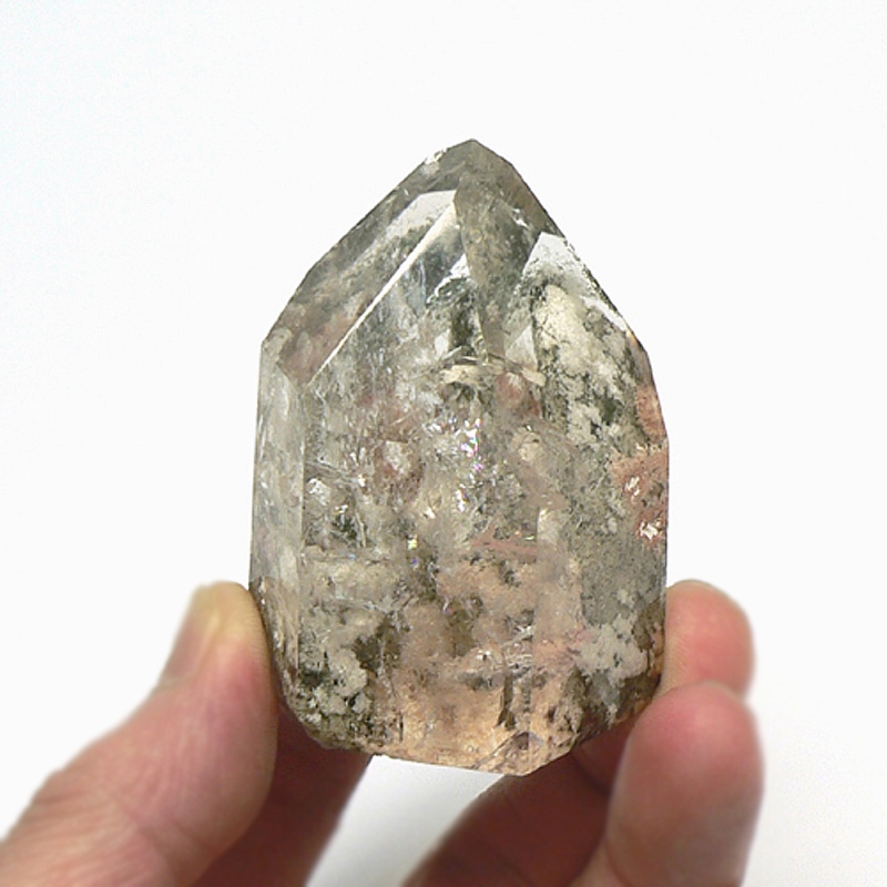 天然石  レインボー入り  ガーデン水晶  六角柱（1201）の画像
