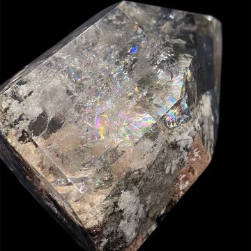 天然石  レインボー入り  ガーデン水晶  六角柱（1201）の画像