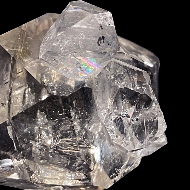 天然石 虹入り ハーキマー水晶 ハーキマーダイヤモンド 原石  (1201)の画像
