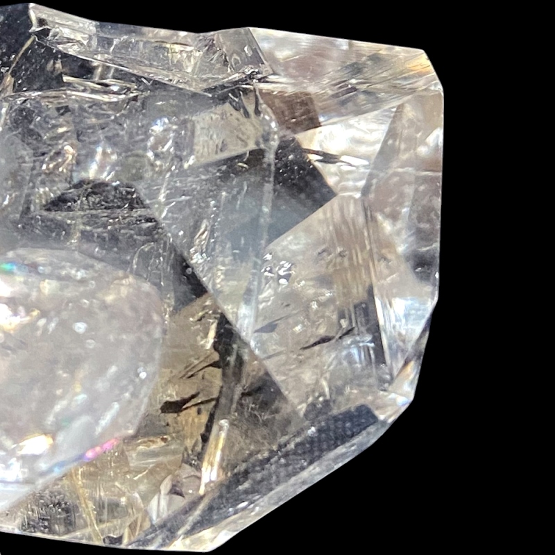 天然石 虹入り ハーキマー水晶 ハーキマーダイヤモンド 原石  (1201)の画像