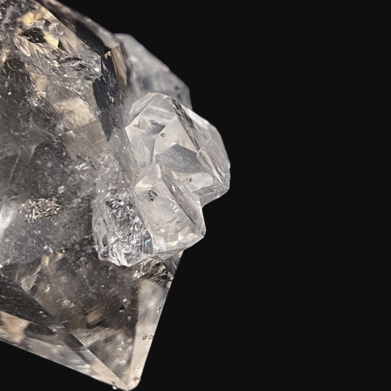 天然石 虹入り ハーキマー水晶 ハーキマーダイヤモンド 原石  (1201)の画像