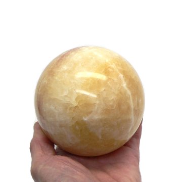天然石 オレンジカルサイト 丸玉  9cm（1401）画像