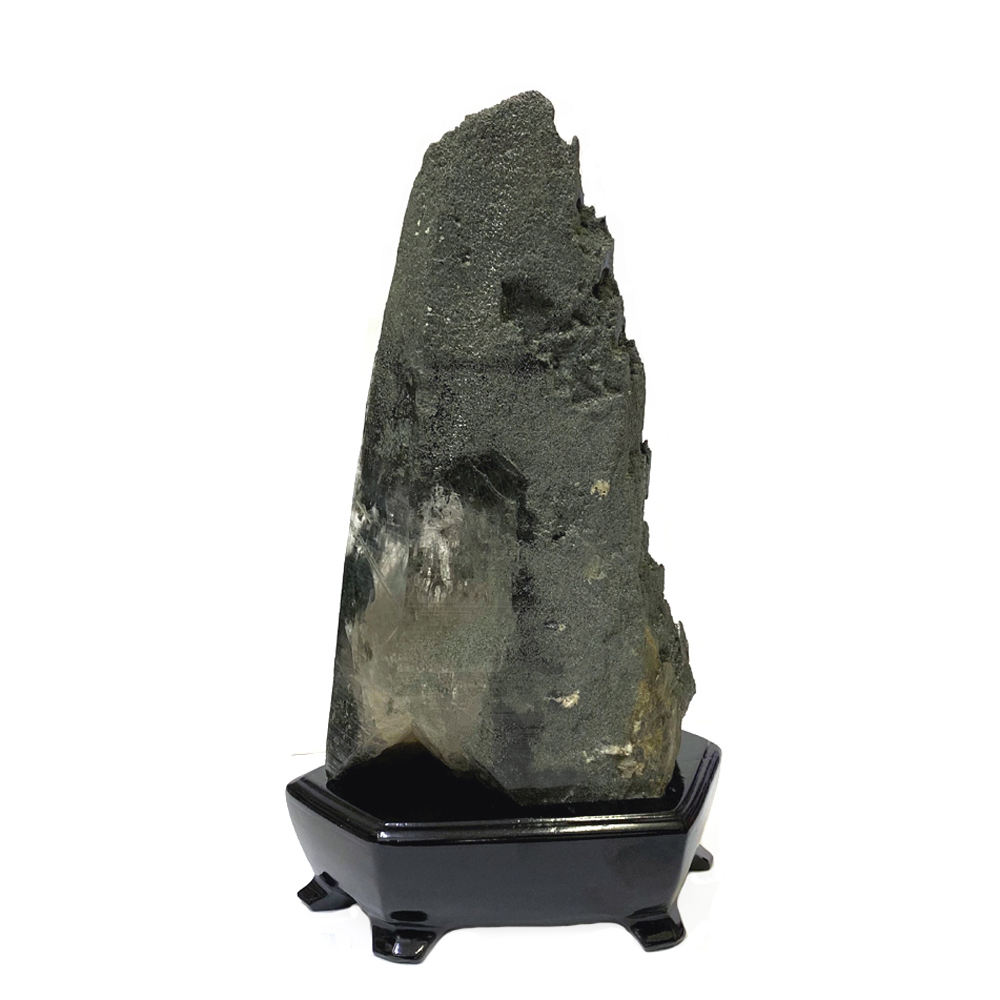 天然石 ガネーシュヒマール産 レインボー水晶 角閃石入り　クラスター　クローライトINクォーツ（901）限定品 | kiraworld (キラワールド)