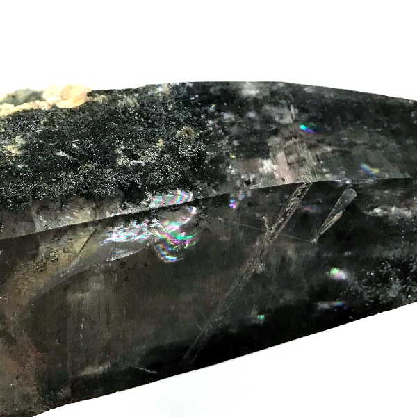 天然石 ガネーシュヒマール産 レインボー水晶 角閃石入り　クラスター　クローライトINクォーツ（901）限定品の画像