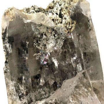 天然石 レインボー入り ヒマラヤ水晶 (クリスタル) ラフカット 塊り（901）限定品画像