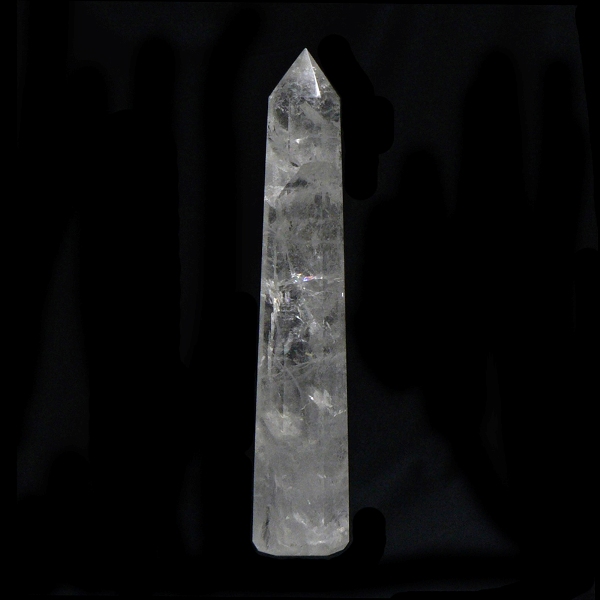 天然石  ヒマラヤ水晶 (クリスタル) レインボー入り六角柱（ポイント）BIGサイズ（01）画像