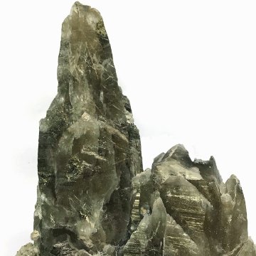天然石  ガネーシュヒマール産  水晶　角閃石 クラスター クローライトINクォーツ 限定品　916の画像