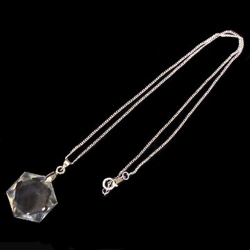 天然水晶 クリスタル 六芒星 ヘキサゴン  ネックレス (102) 「お任せ品」 の画像