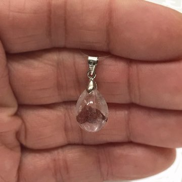 天然石 レッドファントム ペンダント ネックレス ( 01) シルバー磨き用布付の画像