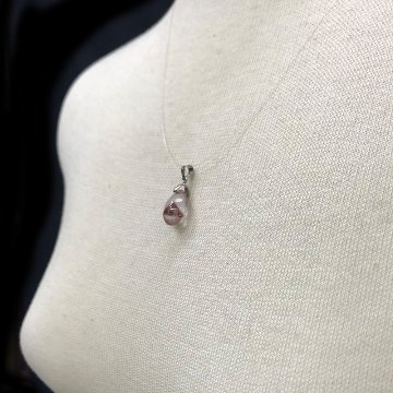 天然石 レッドファントム ペンダント ネックレス ( 01) シルバー磨き用布付の画像
