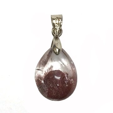 天然石  レッドファントム ペンダント ネックレス (04) シルバー磨き用布付の画像