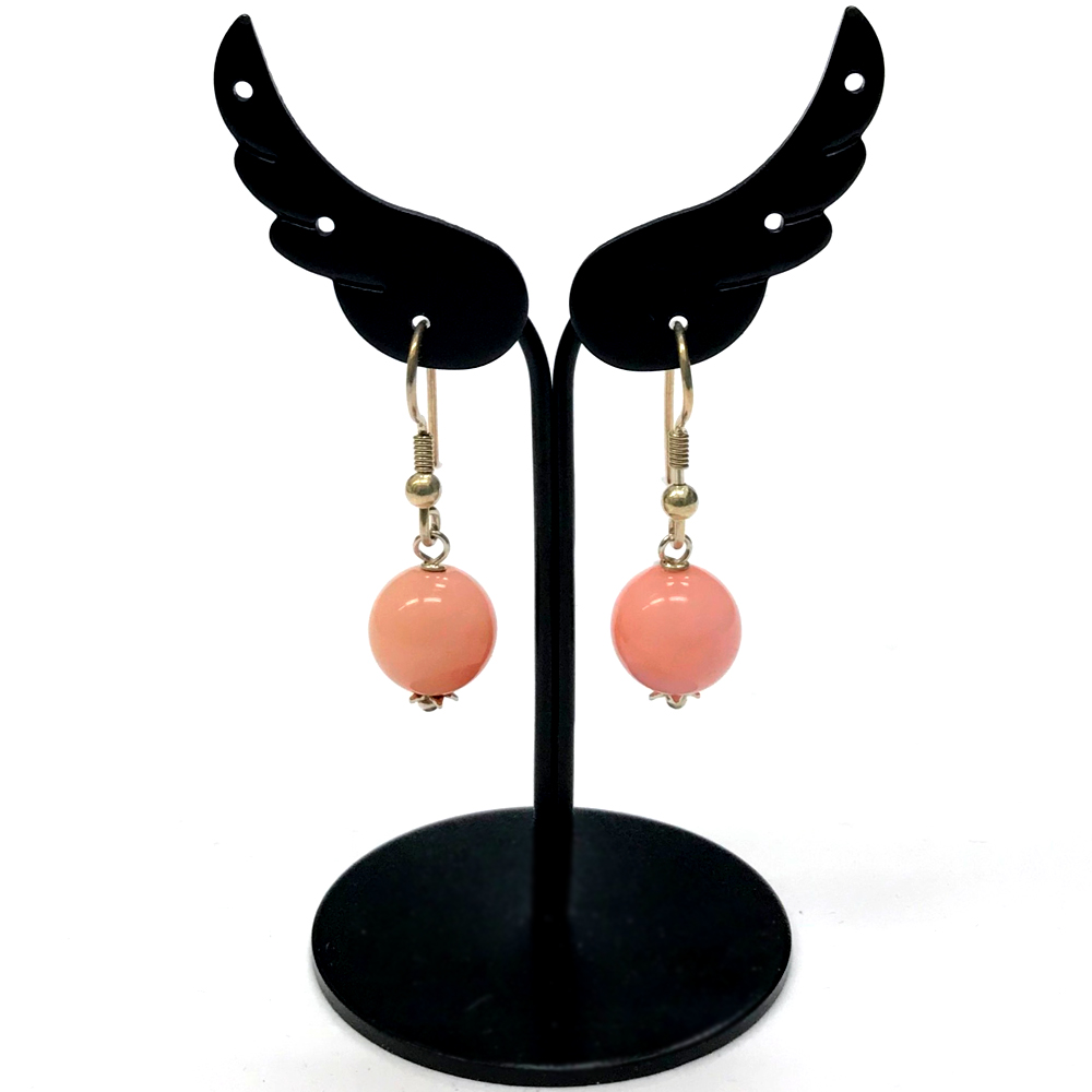 天然石 ピンクオパール ピアス (791) シルバー磨き用布付の画像