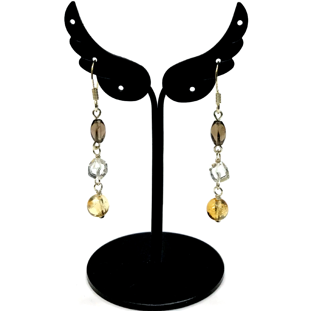 天然石 シトリン ピアス (834) シルバー磨き用クロス付の画像