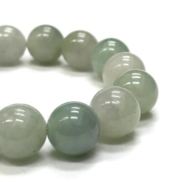 天然石 ミャンマー翡翠のブレスレット   (17cm)　202の画像