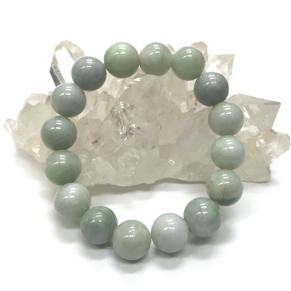 天然石 ミャンマー翡翠 ブレスレット   (16cm)　204の画像