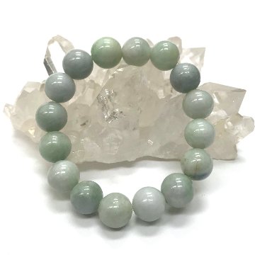 天然石 ミャンマー翡翠 ブレスレット   (16cm)　204の画像