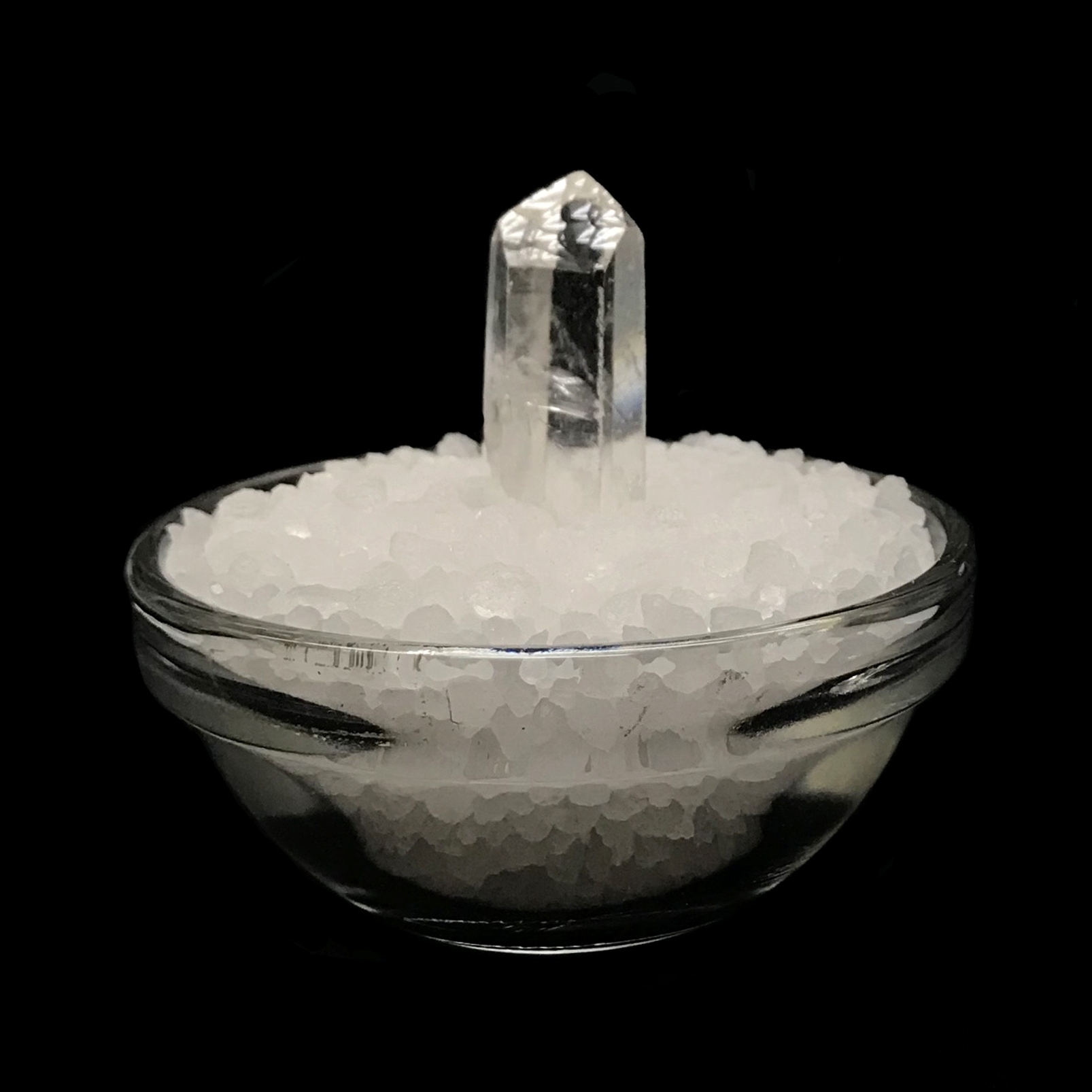 おまかせ品】 ヒマラヤ岩塩 ヒマラヤ水晶 浄化セット（ガラス皿付き）02 | kiraworld (キラワールド)