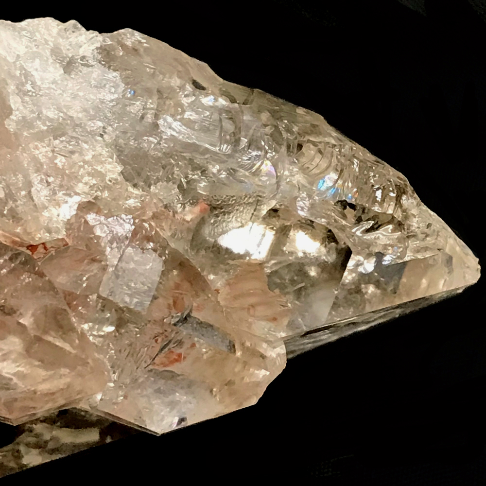 天然石 レインボー入り エレスチャル水晶　原石（201）の画像