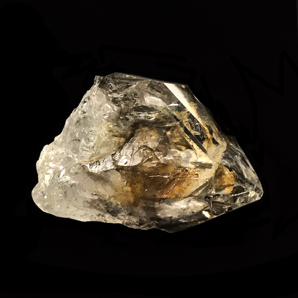 天然石 レインボー入り エレスチャル水晶　原石（206）画像