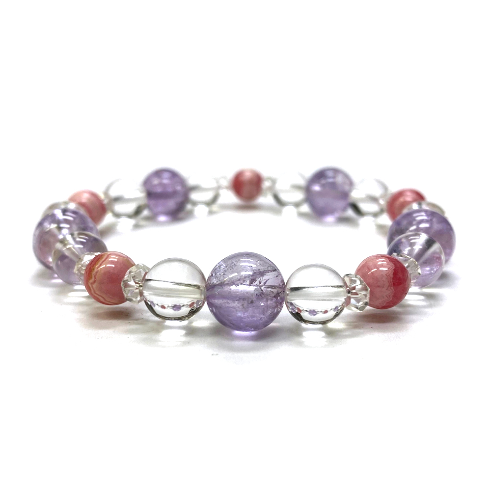 天然石 ラベンダーアメジスト ブレスレット  (16.5cm) 203の画像