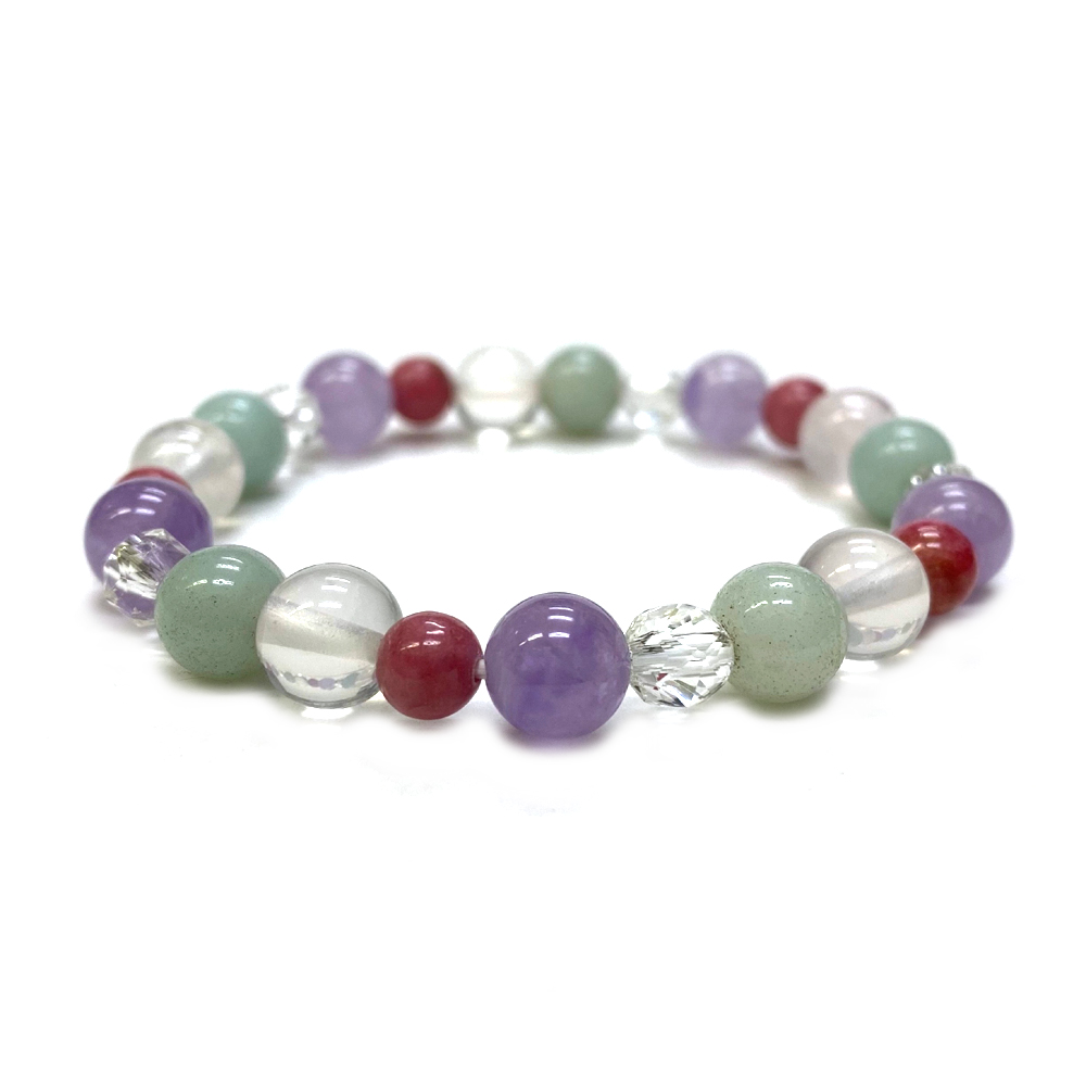 天然石 ラベンダーアメジスト ブレスレット  (15.5cm) 202の画像