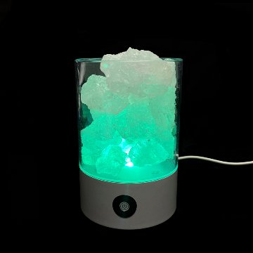 ヒマラヤ岩塩 LEDランプ　クリスタルソルト　ピンクソルト　岩塩ランプ　ソルトランプ  (ホワイト)画像
