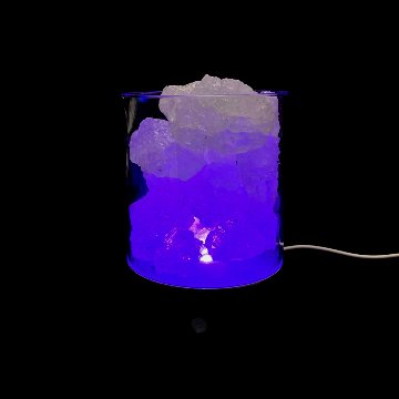 ヒマラヤ岩塩 LEDランプ　クリスタルソルト　ピンクソルト　岩塩ランプ　ソルトランプ  (ブラック)画像