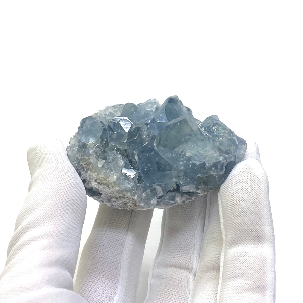 天然石  セレスタイト 天青石 原石 クラスター (221) 鉱物 鉱石 標本 置物 画像