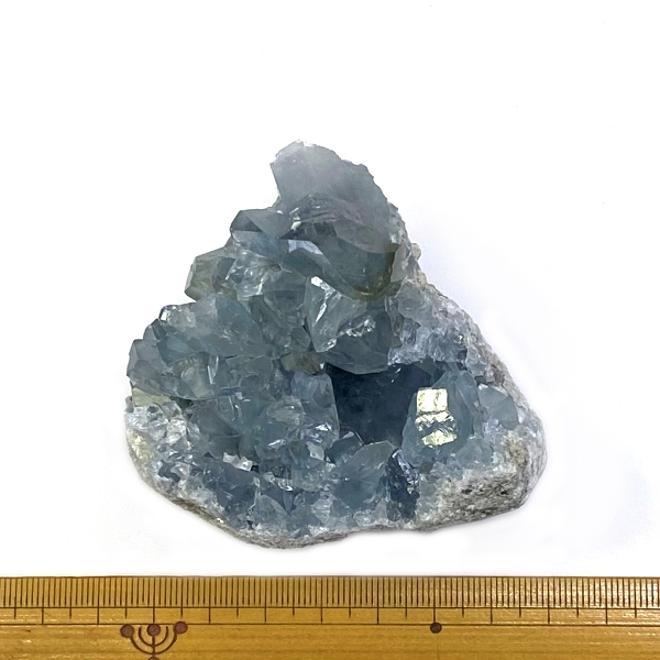 天然石  セレスタイト 天青石 原石 クラスター (222) 鉱物 鉱石 標本 置物 画像