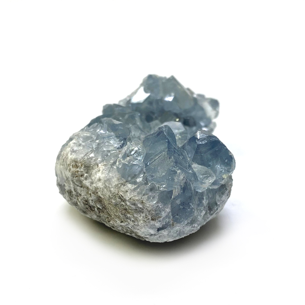 天然石  セレスタイト 天青石 原石 クラスター (232) 鉱物 鉱石 標本 置物 画像