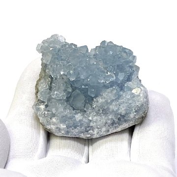 天然石  セレスタイト 天青石 原石 クラスター (235) 鉱物 鉱石 標本 置物 画像