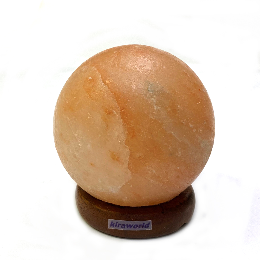 ヒマラヤ岩塩ランプ　ボール型（球体）(M）洗浄済　ピンク岩塩ランプ　ソルトランプ  (限定1)画像