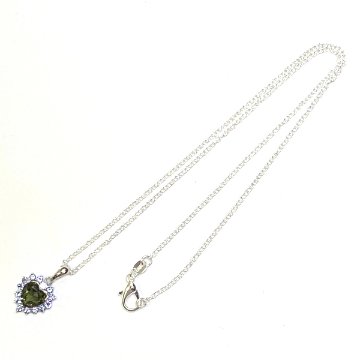 モルダバイト ネックレス (2021) ペンダント 1点物 シルバー磨き用布付き の画像