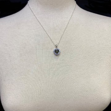 モルダバイト ネックレス (2021) ペンダント 1点物 シルバー磨き用布付き の画像