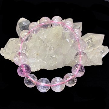 天然石  クンツァイト ブレスレット  (15.5cm) 2022の画像