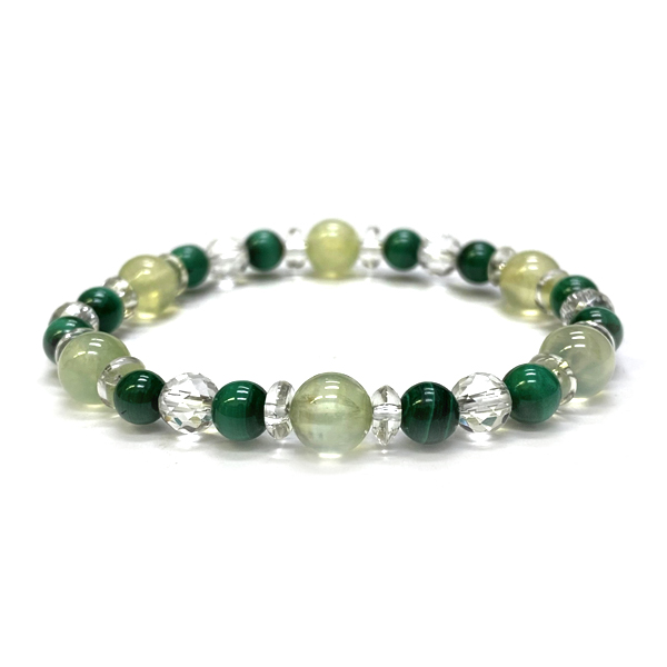 天然石  マラカイト ブレスレット (16.5cm) 202の画像