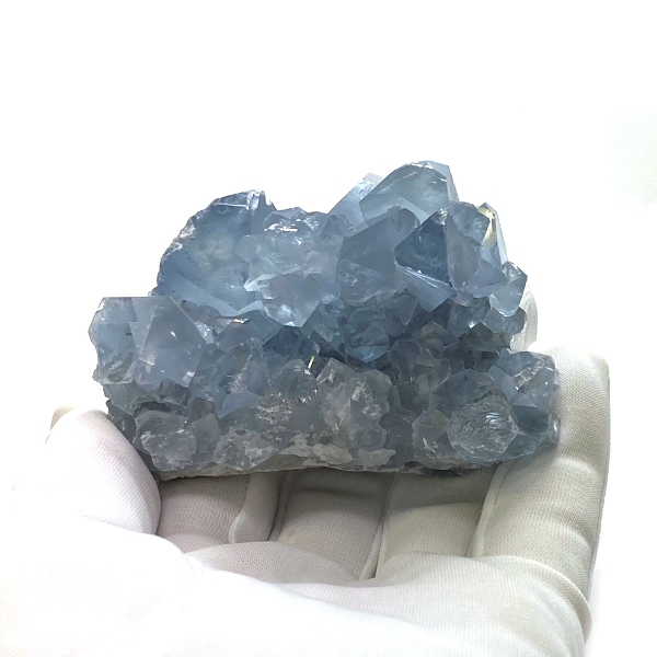 天然石  セレスタイト 天青石 原石 クラスター (254) 鉱物 鉱石 標本 置物 の画像