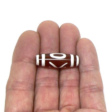 天然石 チベット天珠 大人天珠 ブラウン系（1個）【おまかせ品】の画像