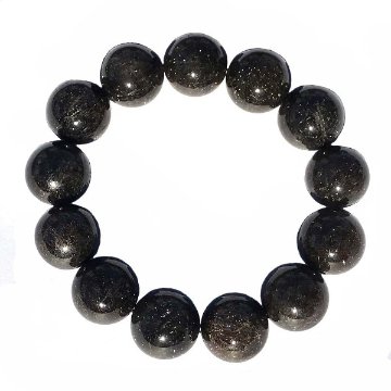 天然石 ブラックルチルクォーツ  ブレスレット (18cm) 105 【宝石鑑別書付】 限定品 の画像
