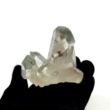 天然石  ガネーシュヒマール産 ヒマラヤ水晶 クラスター  クローライトINクォーツ  限定品 936の画像