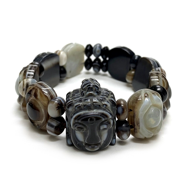天眼石 仏頭 バングル ブレスレット (18cm) 201の画像