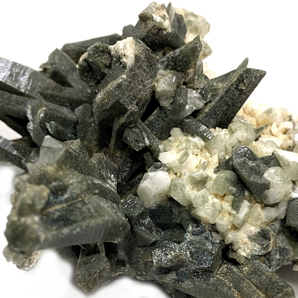 天然石  ガネーシュヒマール産 ヒマラヤ水晶 クラスター  クローライトINクォーツ  限定品 943の画像