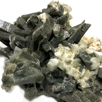 天然石  ガネーシュヒマール産 ヒマラヤ水晶 クラスター  クローライトINクォーツ  限定品 943の画像